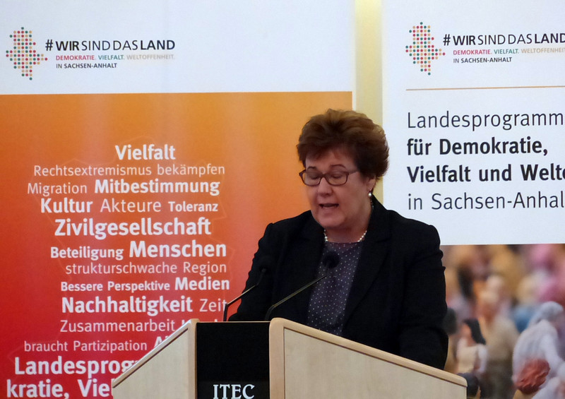 Sozialministerin Petra Grimm-Benne bei der Auftaktkonferenz